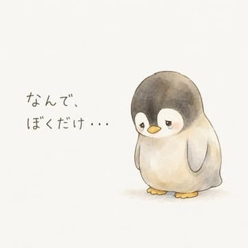 ペンちゃん（悩み顔）