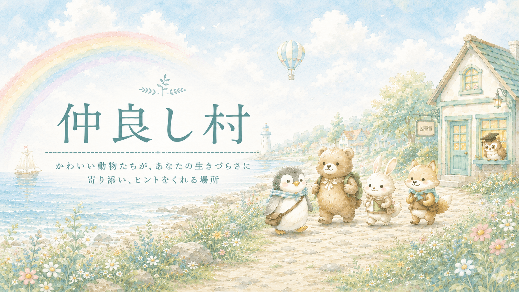 仲良し村 - かわいい動物たちが、あなたの生きづらさに寄り添い、ヒントをくれる場所